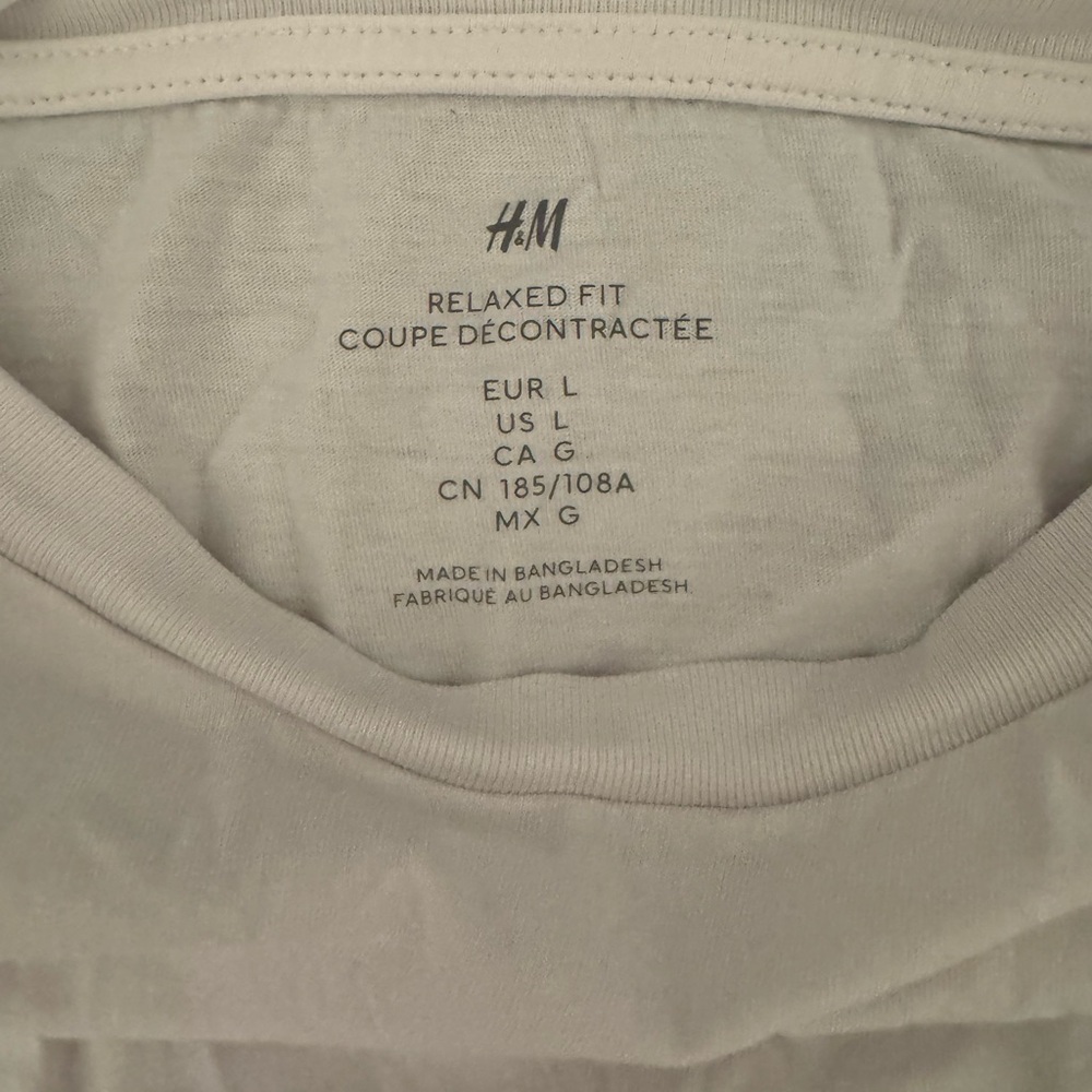 H&M Relaxed Fit white T-Shirt
